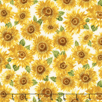 Shades of the Season 10 - Sunflowers Sunflower Metallic Yardage