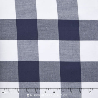 Carolina Gingham - 2" Large Check Navy Yardage