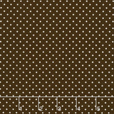 Swiss Dot - White Swiss Dot on Brown Yardage