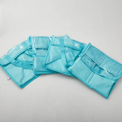 Missouri Star Fabric Storage Bag Small - Set of 4 Aqua