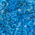 Artisan Batiks - Snowscape Swirls Royal Metallic Yardage