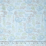 Anne of Green Gables - Anne Quotes Blue Yardage