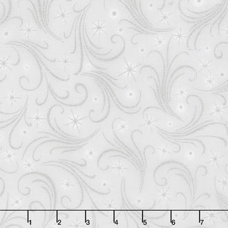 Winter's Grandeur 6 - Winter Sparkles Silver Metallic Yardage