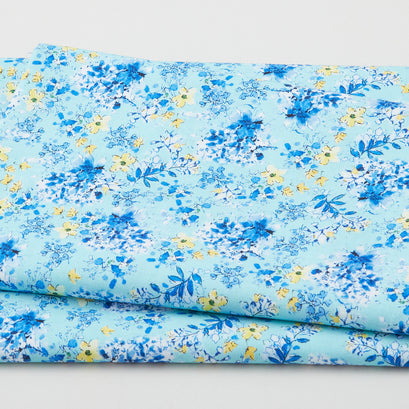 Blue Muse Favorites - Charming Bouquets Sky 2 Yard Cut