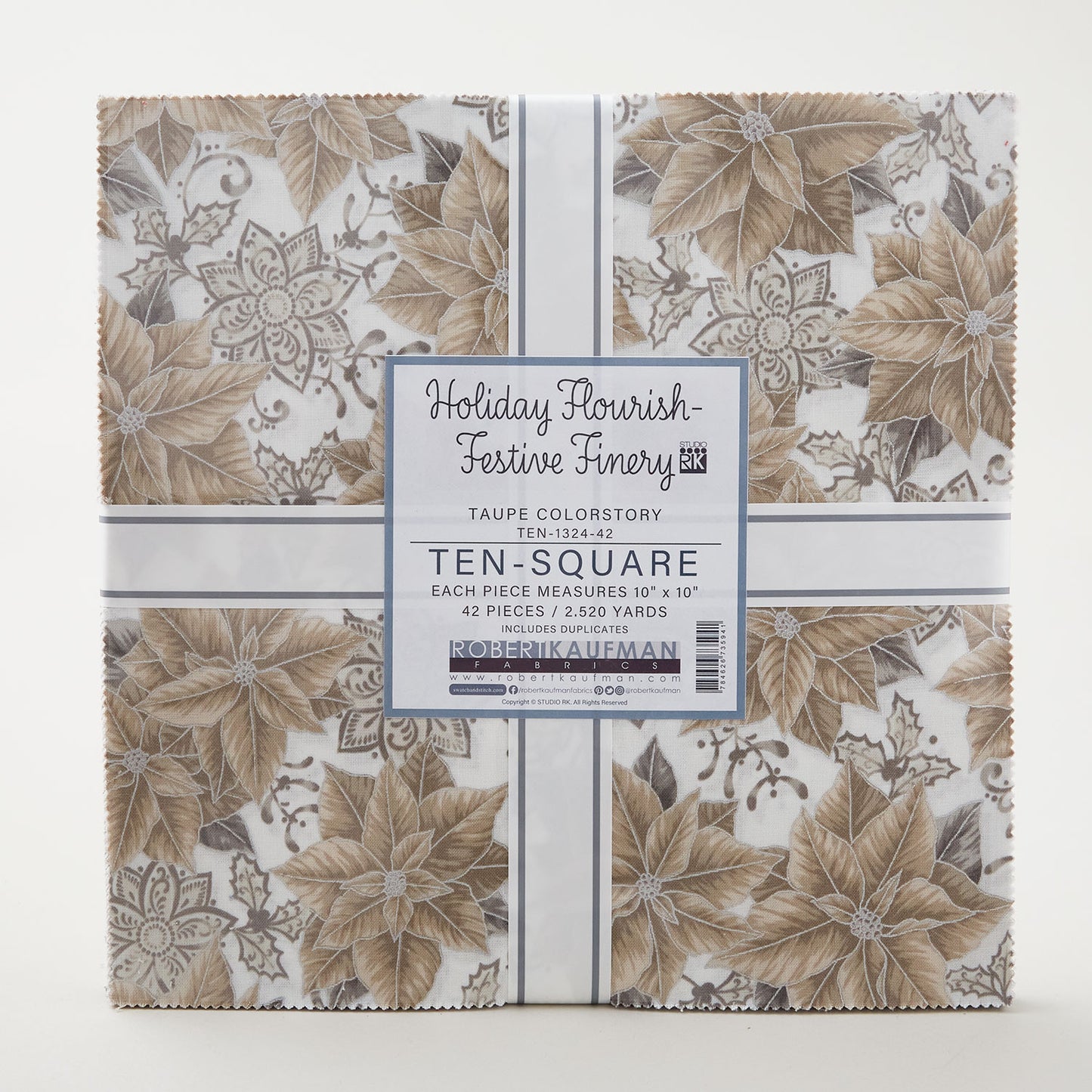 Holiday Flourish - Festive Finery - Taupe ColorstoryTen Squares Alternative View #1