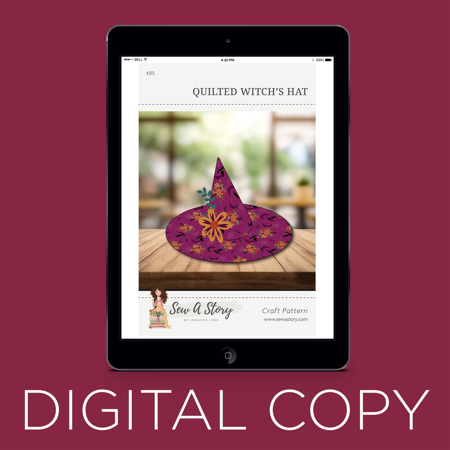 Digital Download - Quilted Witch's Hat Pattern Primary Image