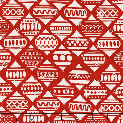 Artisan Batiks - Noel 5 Ornament Ogee Holiday Metallic Yardage