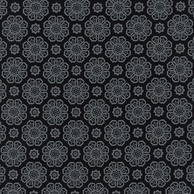 Blackout (Robert Kaufman) - Flowers Black Yardage Primary Image