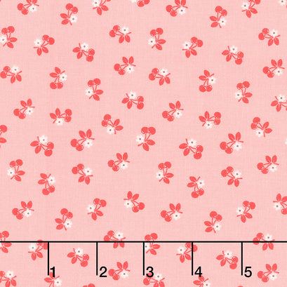 Calico - Cherries Coral Yardage