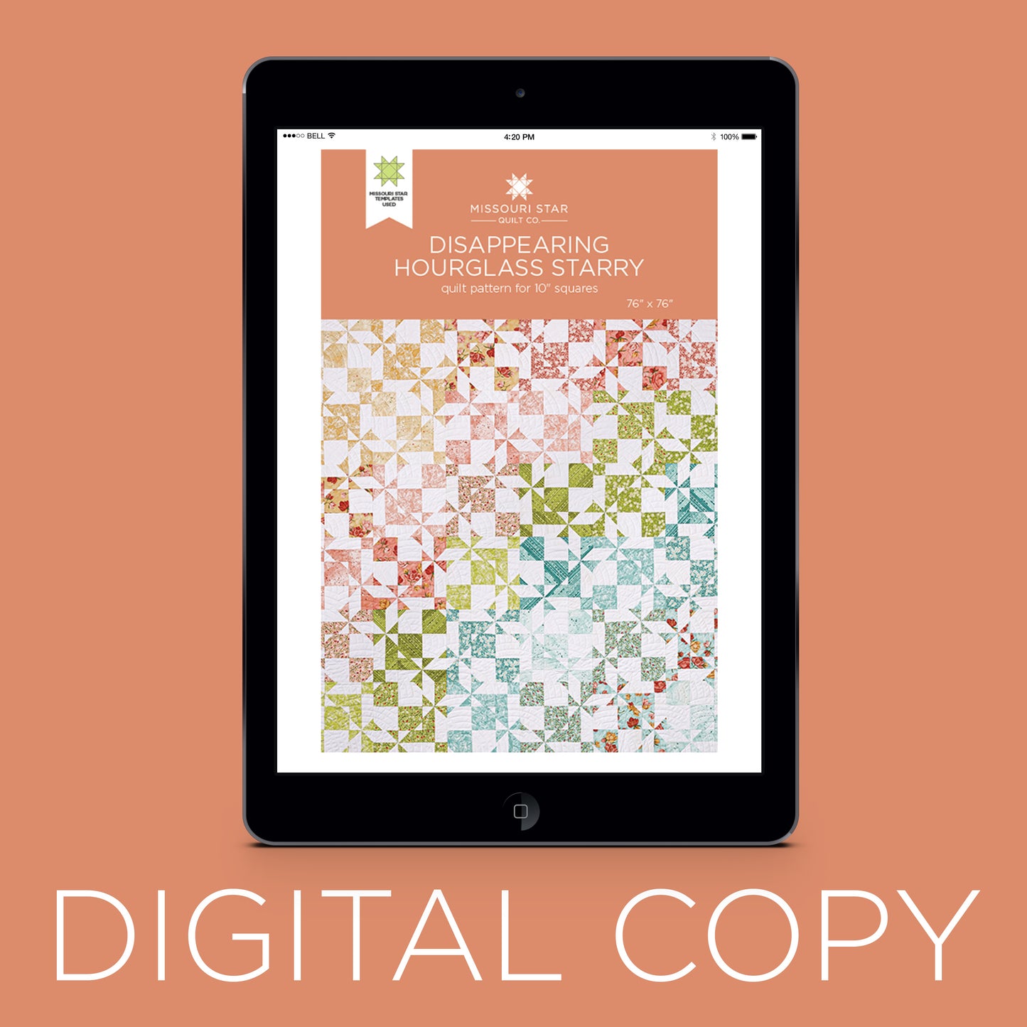 Digital Download - Disappearing Hourglass Starry Quilt Pattern by Missouri Star Primary Image