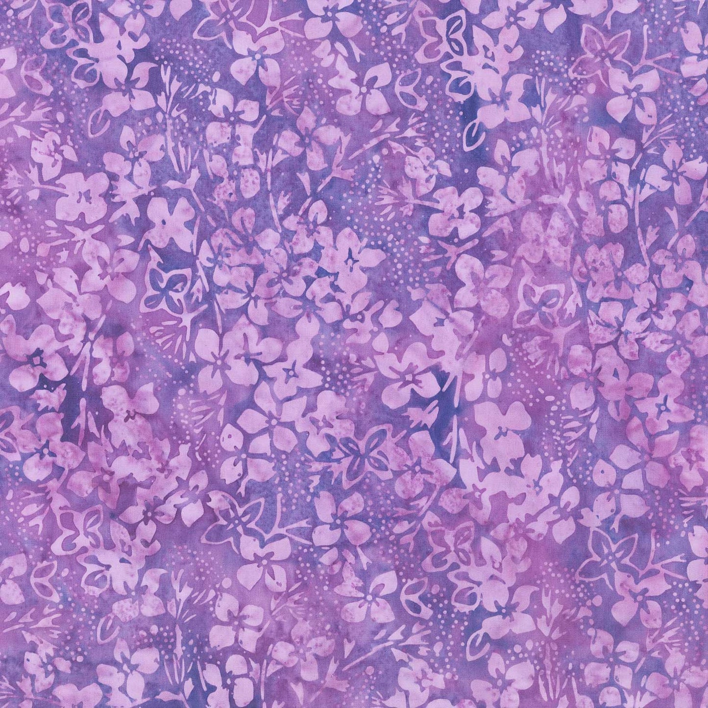 Floral Fun Batiks - Hydrangea Purple Yardage