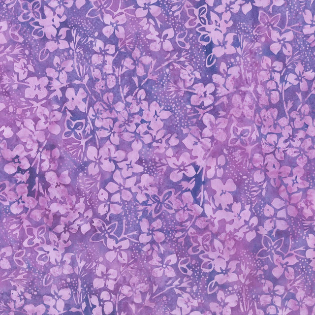 Floral Fun Batiks - Hydrangea Purple Yardage