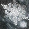 Winter's Grandeur 6 - Winter Scattered Snowflakes Ebony Metallic Yardage