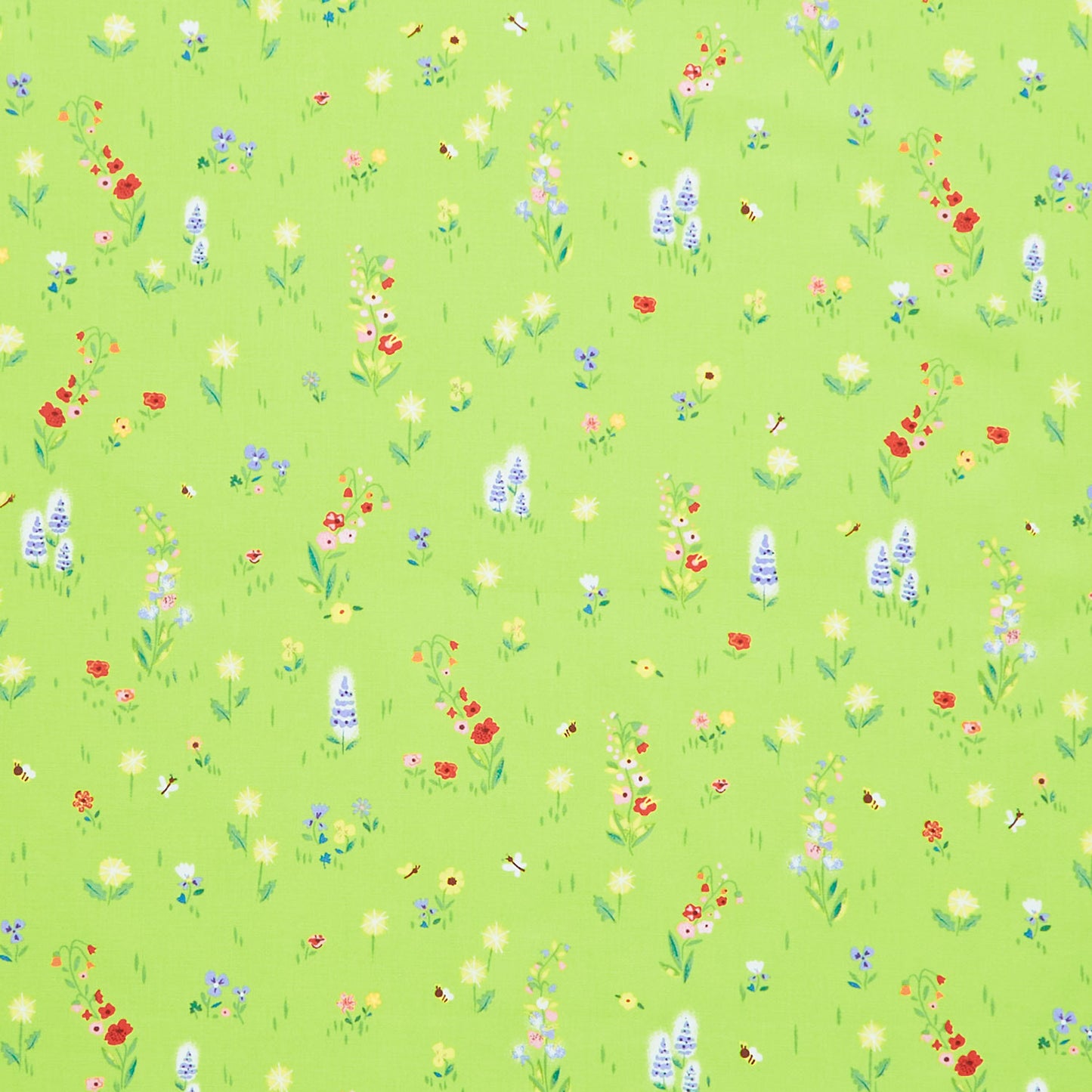 100 Aker Woods - Picnic Meadow Lime Yardage Primary Image