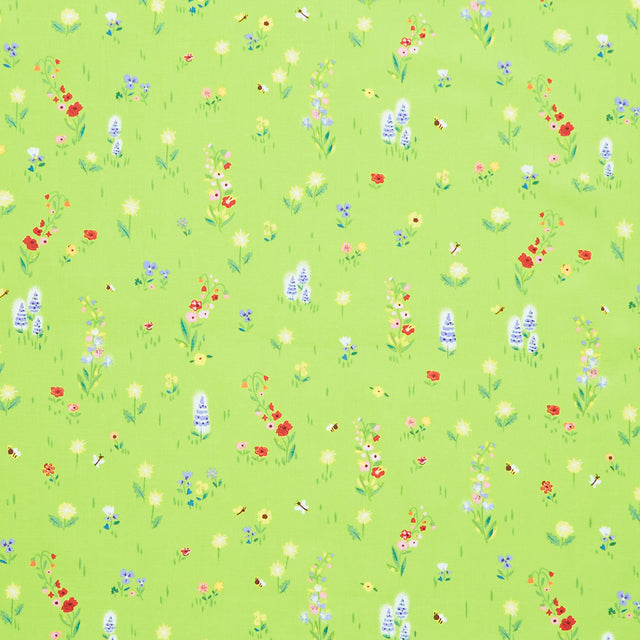 100 Aker Woods - Picnic Meadow Lime Yardage Primary Image