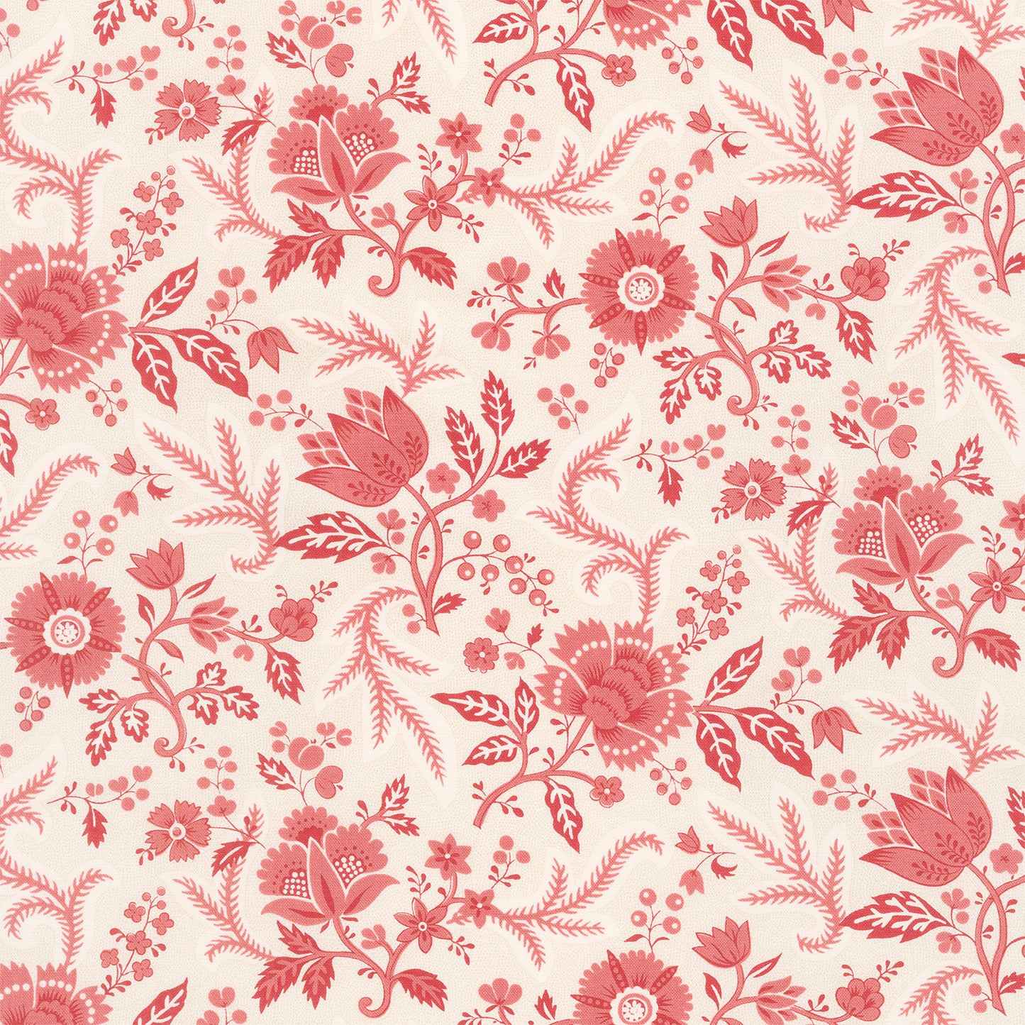 Rouenneries Trois - Belle Pearl Faded Red Yardage