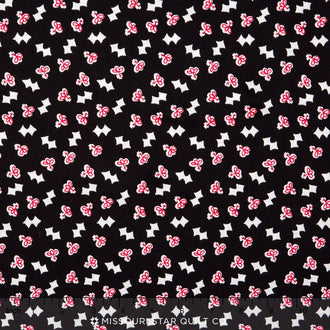 World Piece - Wide French Black Yardage