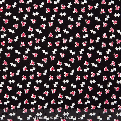 World Piece - Wide French Black Yardage