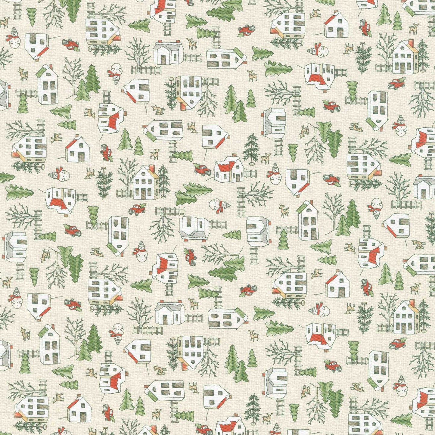 Homemade Holidays - Homemade Village Cream Yardage Primary Image