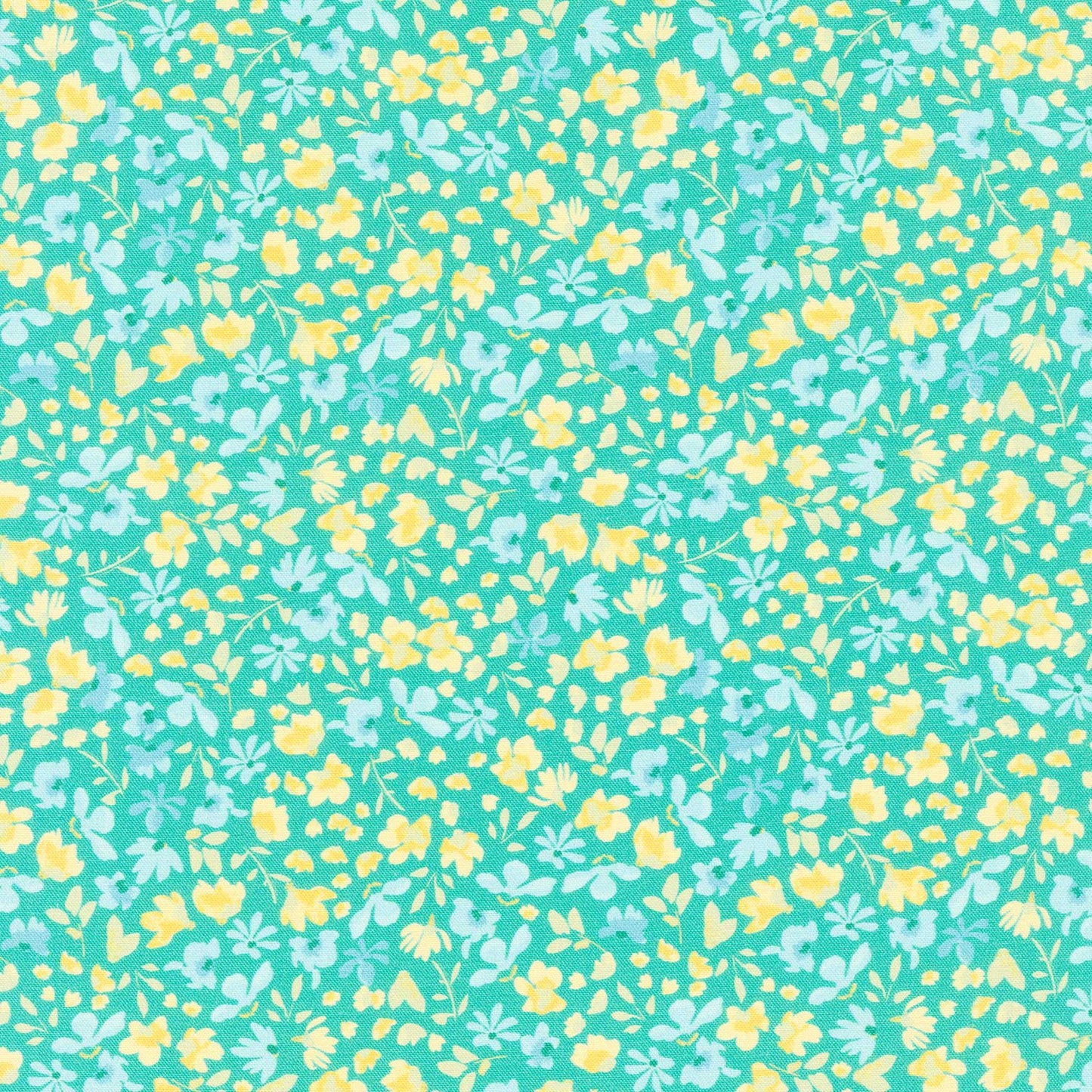 Buttercup - Petite Blooms Jade Yardage Primary Image