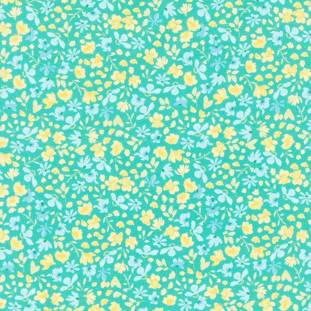 Buttercup - Petite Blooms Jade Yardage Primary Image