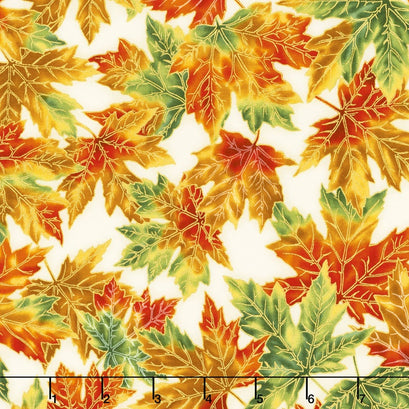 Shades of the Season 10 - Gradated Maples Harvest Metallic Yardage