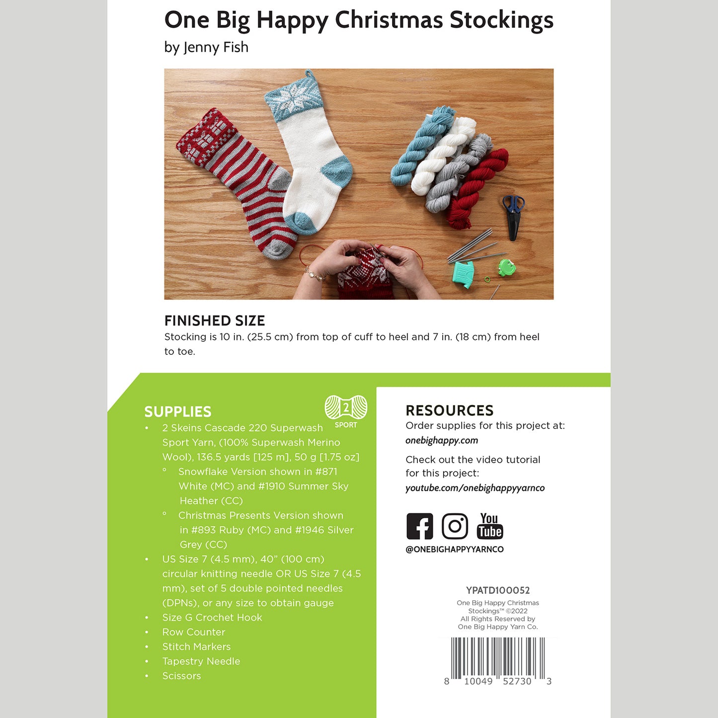 One Big Happy Christmas Stocking PDF Knitting Pattern Alternative View #1