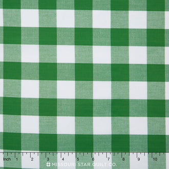 Carolina Gingham - 1" Woven Check Kelly Yardage