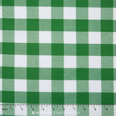 Carolina Gingham - 1" Woven Check Kelly Yardage