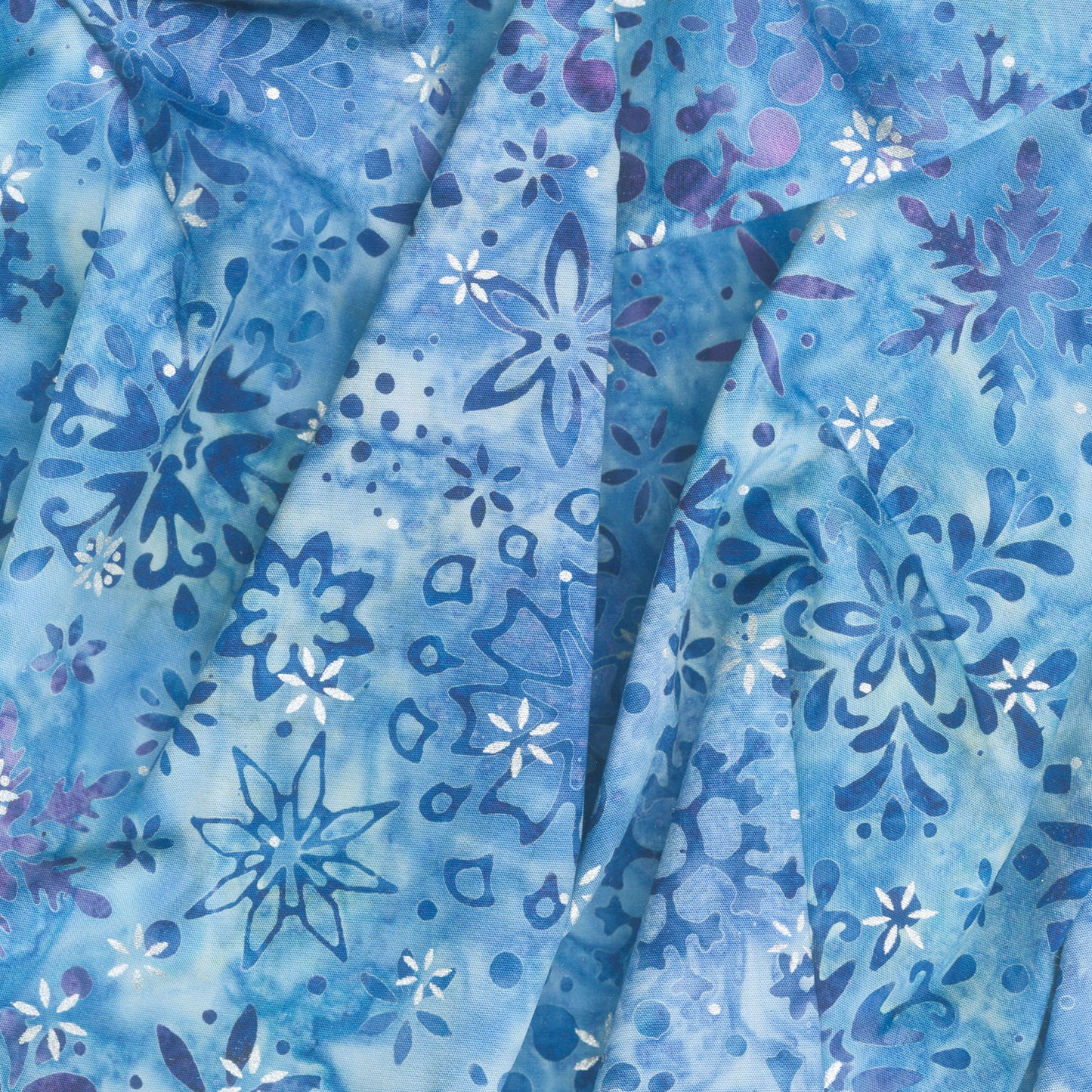Artisan Batiks - Snowscape - Snowflakes Hyacinth Yardage Alternative View #1