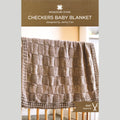 Checkers Knit Baby Blanket Kit - Electric