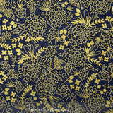 On Trend - Trend Floral Navy Sparkle Yardage