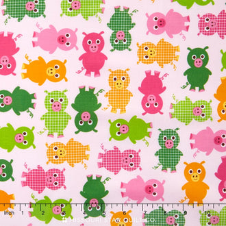 Urban Zoologie - Garden Pig Bright Yardage