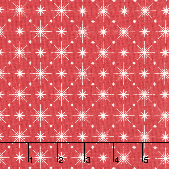 Christmas is in Town - Stars Red Yardage Primary Image