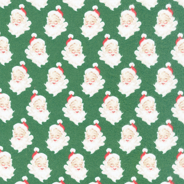 Old Fashioned Christmas (Riley Blake) - Santa Heads Pine Yardage Primary Image