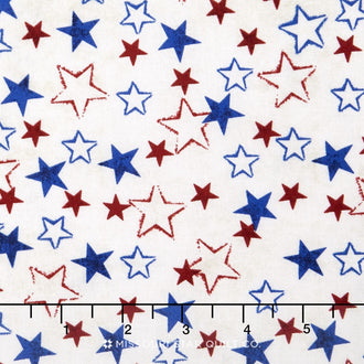 Patriots - Stenciled Stars Americana Yardage