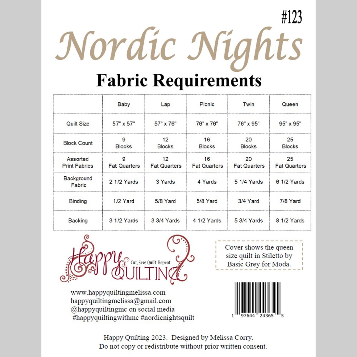 Digital Download - Nordic Nights Quilt Pattern Alternative View #1