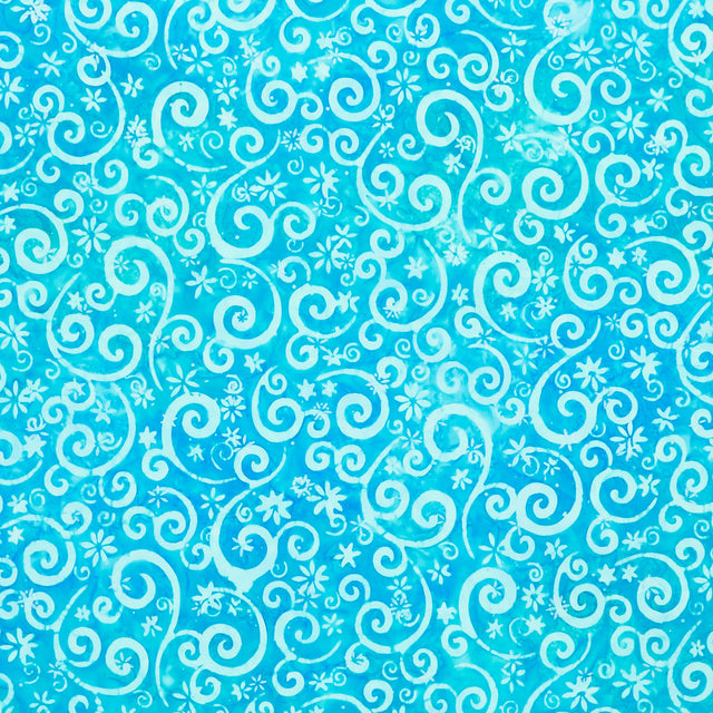 Artisan Batiks - Snowscape - Swirls Aqua Yardage Primary Image