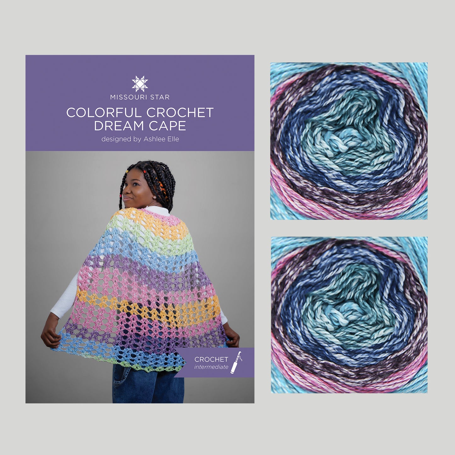 Colorful Crochet Dream Cape - Xenox Crochet Kit Primary Image