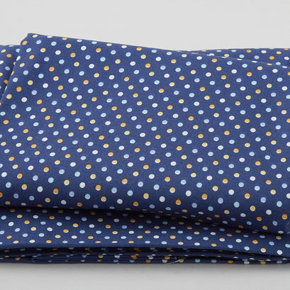 Baby's Adventure - Polka Dots Navy 3 Yard Cut