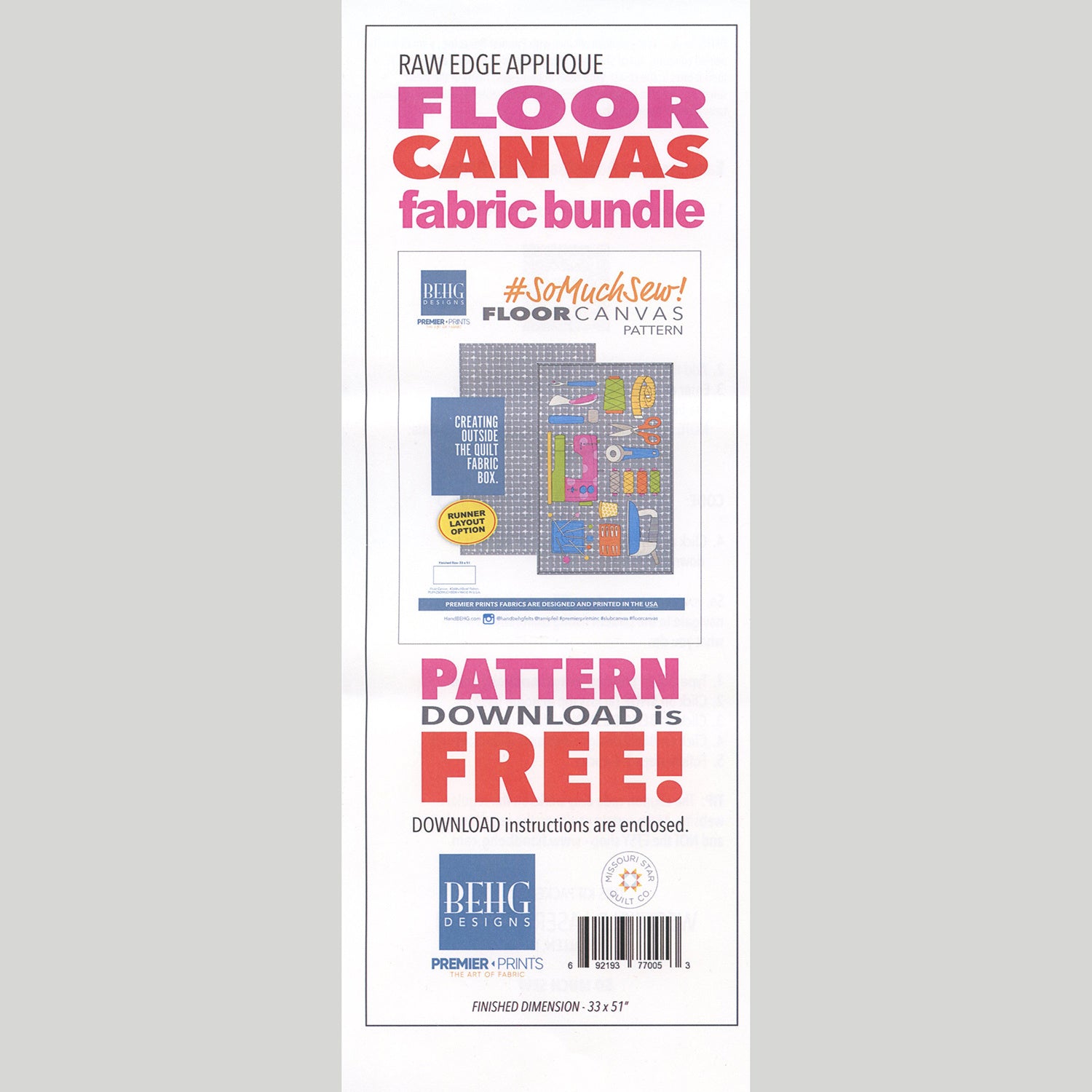 Floor Canvas - shops #LETITSNOW! Fabric Bundle & Pattern - BEHG DESIGNS for Premier Prints