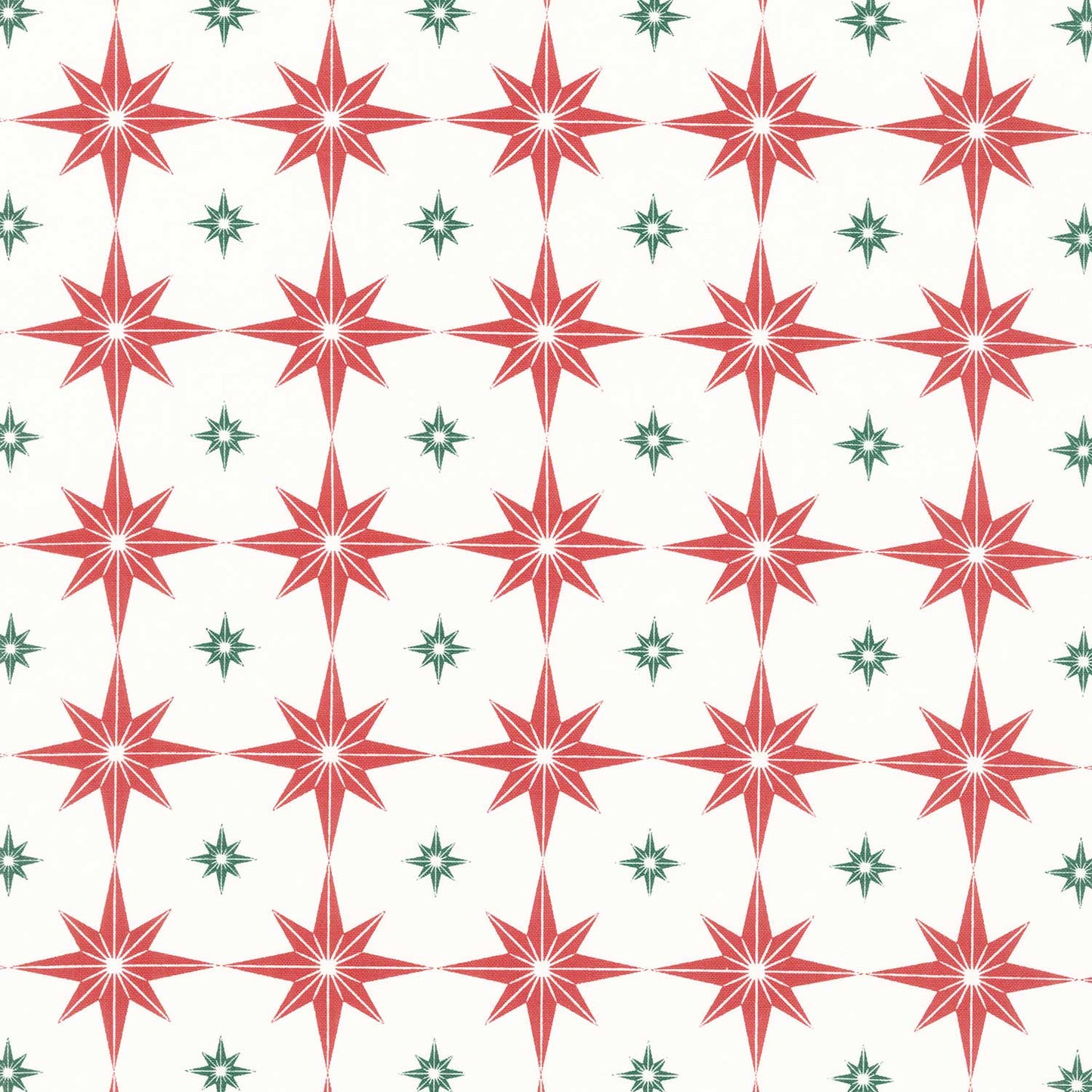 Merry Little Christmas - Starbursts Cream Yardage Primary Image