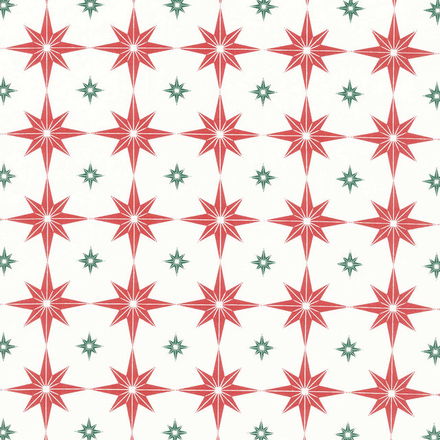 Merry Little Christmas - Starbursts Cream Yardage Primary Image