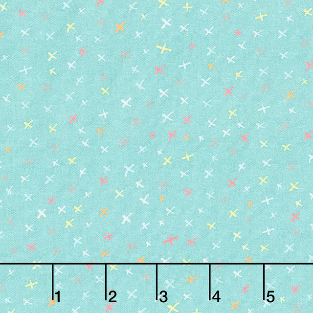 Elephant Joy - Playful Shards Medium Teal Yardage Primary Image