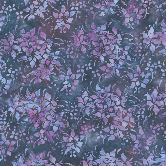 Poetic Bouquet Batiks - Columbine Merlot Yardage