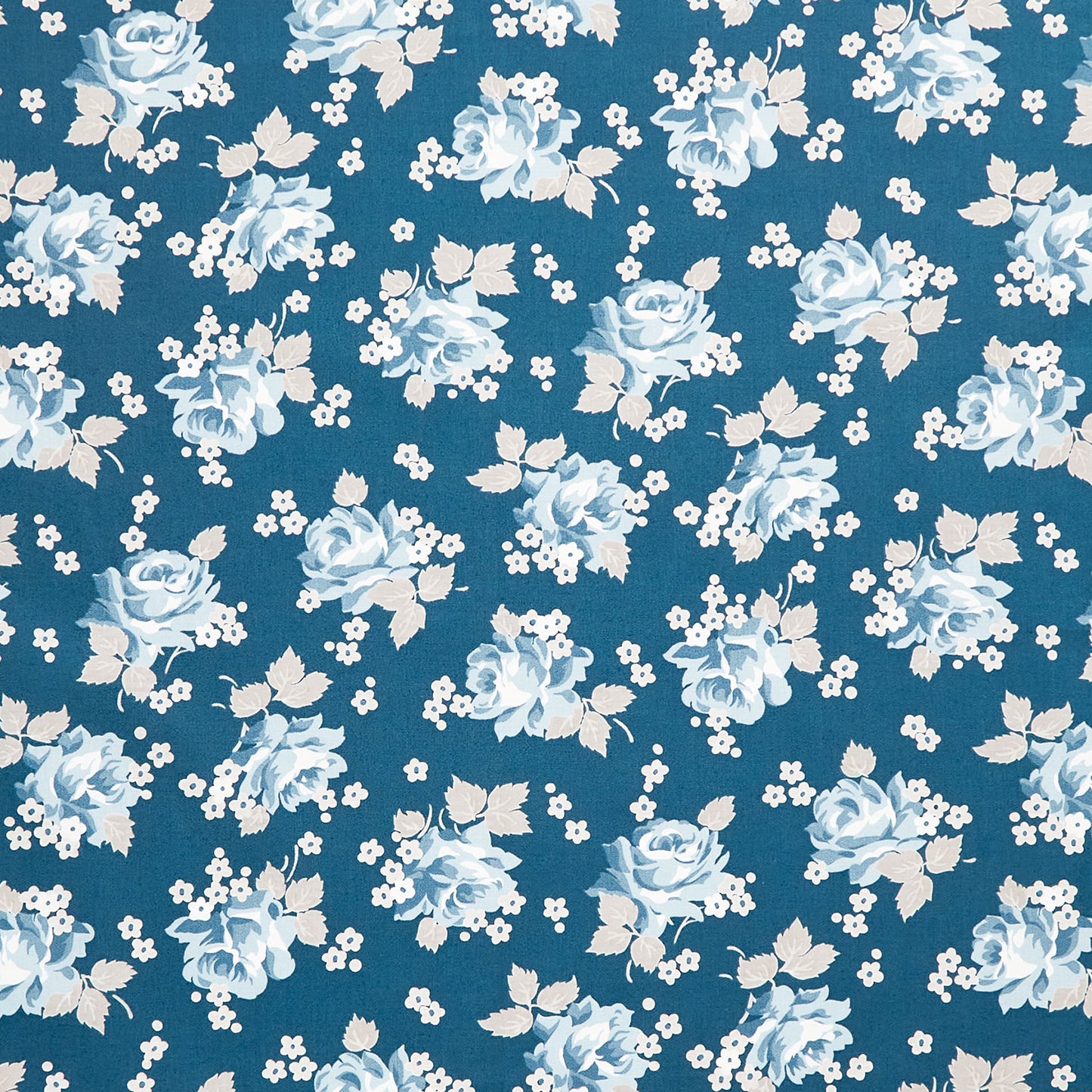 Serenity Blues - Roses Navy Yardage Primary Image