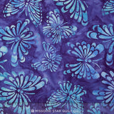 Artisan Batiks - Daisy's Garden 3 Butterflies Blue Yardage