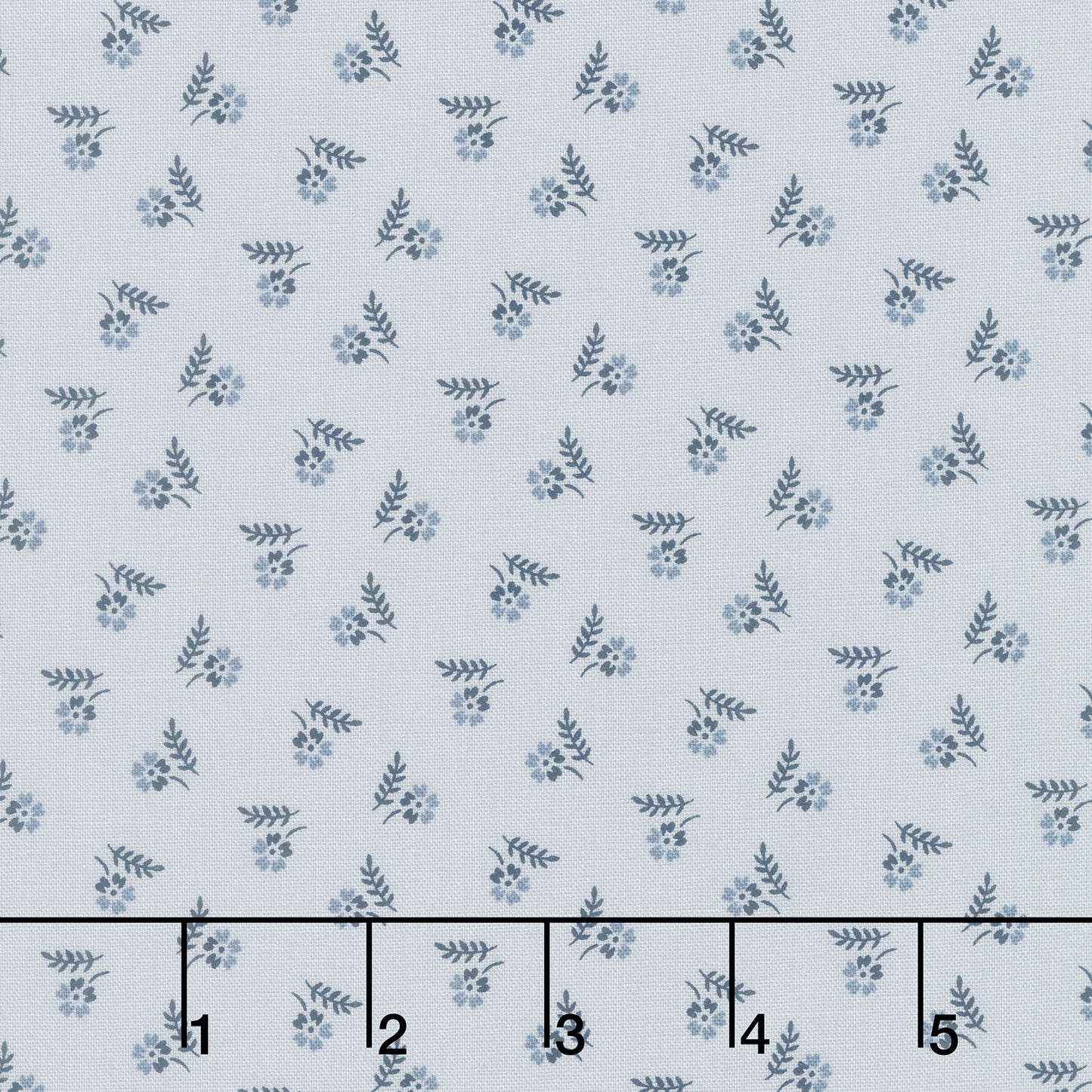 Serenity Blues - Tiny Floral Gray Yardage Primary Image