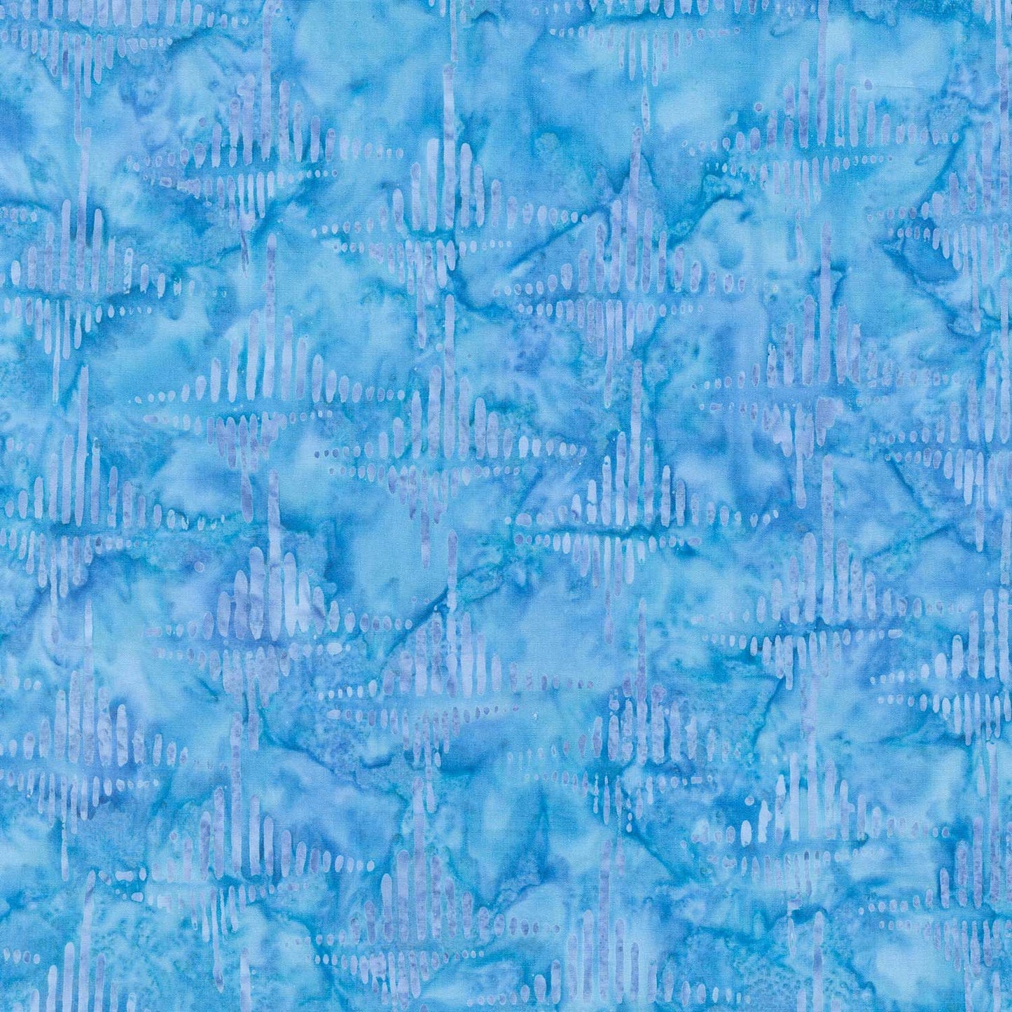 Fairy Floss Batiks - Woodblock Lines Teal Yardage Primary Image