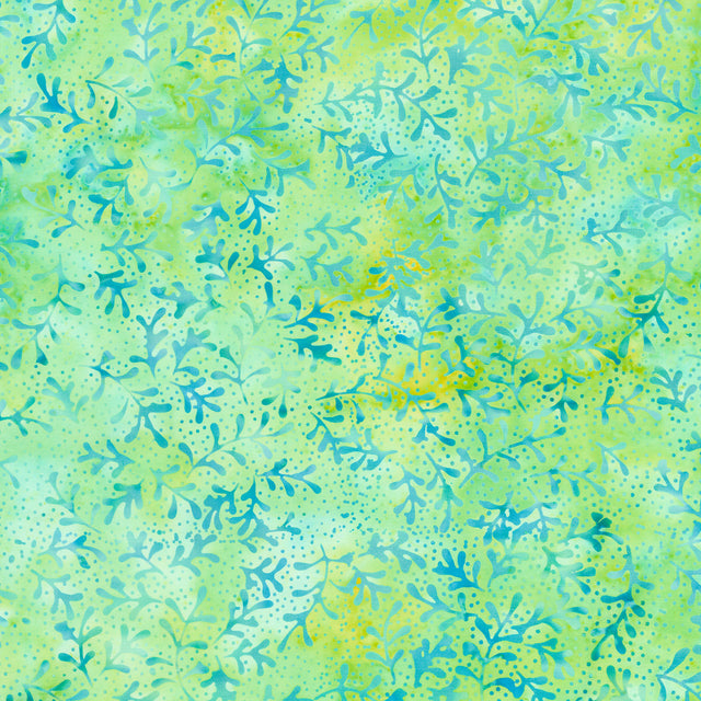 Tranquil Batiks - Sprig Green Lemongrass Yardage Primary Image